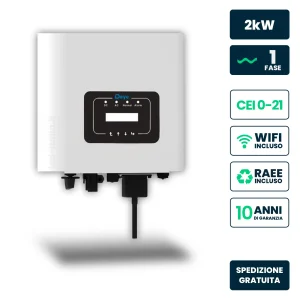 Inverter Fotovoltaico di Stringa Monofase Deye 2kW 1 MPPT CEI 0-21 WiFi IP65