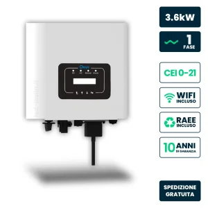 Inverter Fotovoltaico di Stringa Monofase Deye 3.6kW 1 MPPT WiFi CEI 0-21 IP65