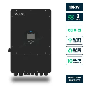 Inverter Ibrido Trifase LV Deye 10kW WiFi CEI 0-21 Nero IP65