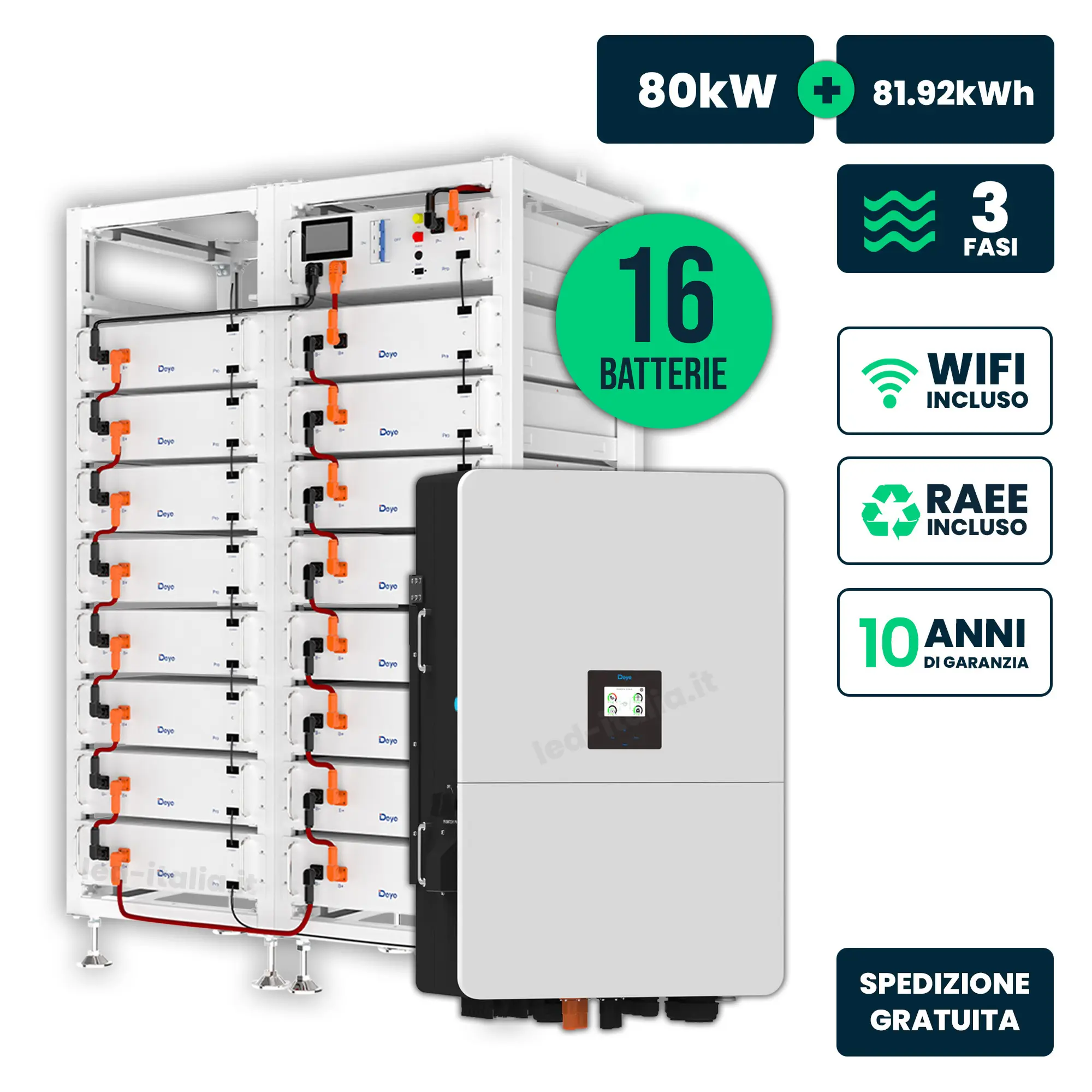 Combo MONDOGREEN inverter 80 kW e batteria 82 kWh - 12356