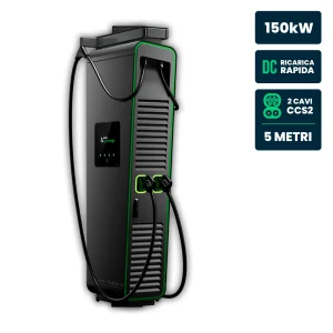 Hypercharger DC 2x75kW Doppio Cavo 5m IP55 IK10 Colori 15.6" e RFID