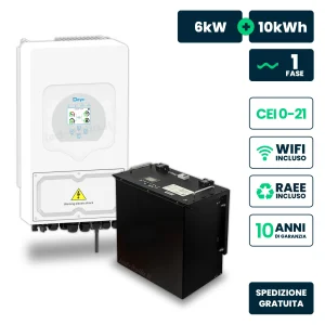 Combo MONDOGREEN inverter 6 kW e batteria 10 kWh - KFV-610