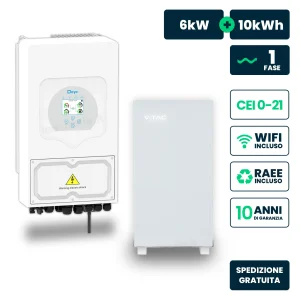 Combo MONDOGREEN inverter 6 kW e batteria 10 kWh - KFV-610WL