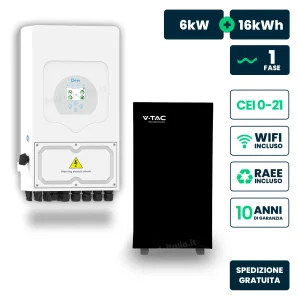 Combo MONDOGREEN inverter 6 kW e batteria 16 kWh - KFV-616BL