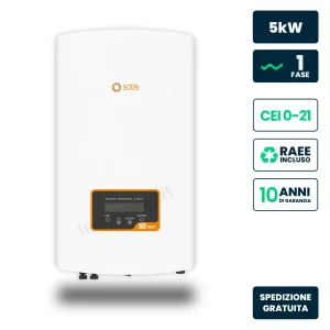 Inverter Fotovoltaico di Stringa Monofase Solis 5kW 2 MPPT CEI 0-21 IP66