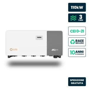 Inverter Fotovoltaico di Stringa Trifase Solis 110kW 8 MPPT CEI 0-21/0-16 IP66